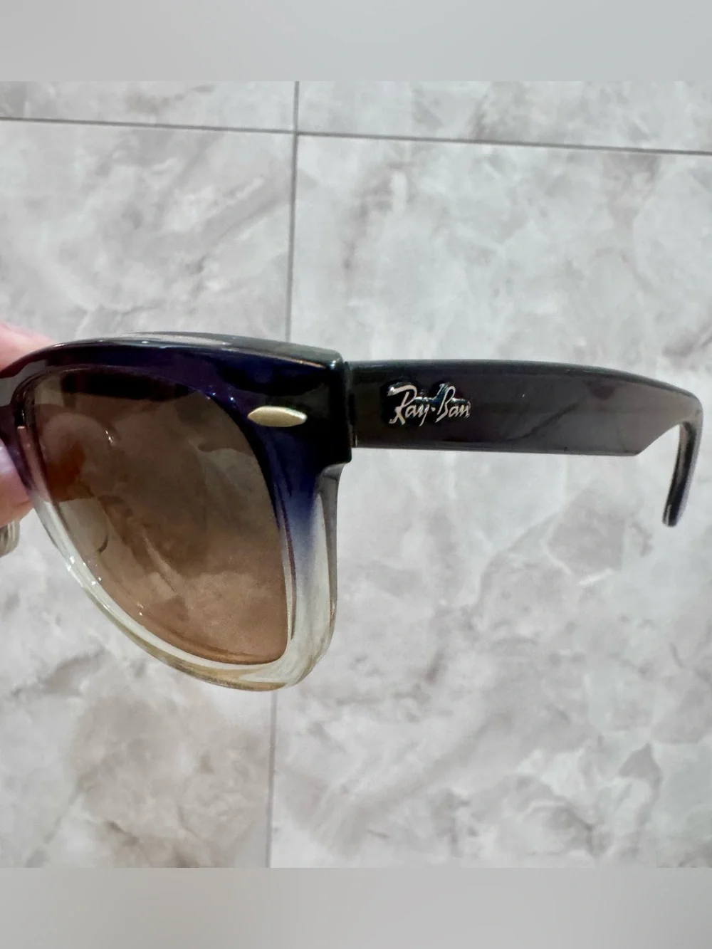 Ray-Ban RB2140 Original Wayfarer Blue Fade Gradient Sunglasses 50mm Italy